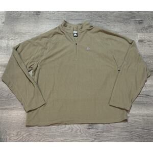 Nike ACG Quarter Zip Thermal Pullover Mens XL Tan Waffle Knit Vintage 90s Y2K